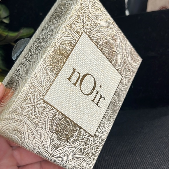 nOir Jewelry Gold Tone Earring Set with Pearl and Crystal Accents - Picture 2 of 3